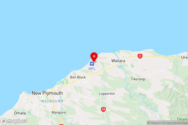 New Plymouth Airport,Taranaki Region Map