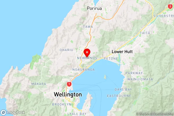 Newlands,Wellington Region Map