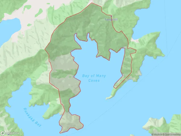 Bay Of Many Coves,  Polygon Area Map