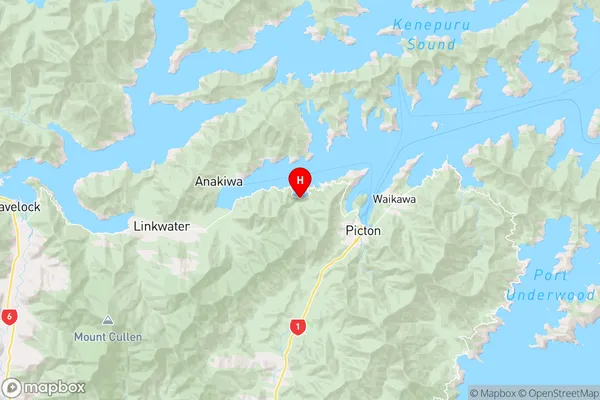 Ngakuta Bay,Marlborough Region Map