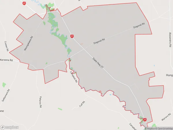 Ngarua, Waikato Polygon Area Map