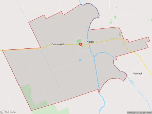 Ngatea, Waikato Polygon Area Map