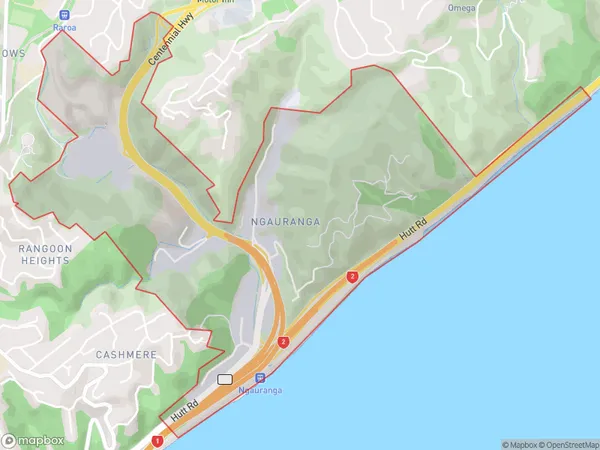 Ngauranga, Wellington Polygon Area Map