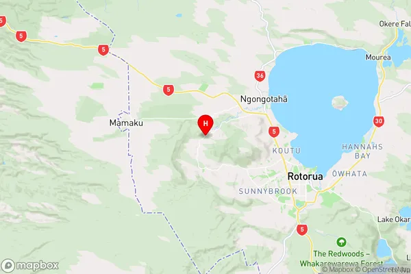 Ngongotaha Valley,Bay of Plenty Region Map