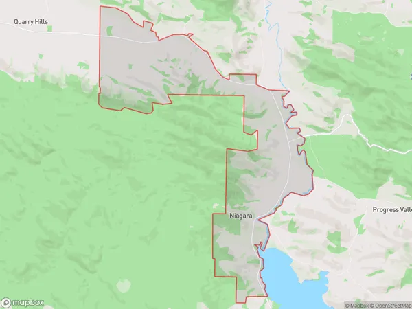 Niagara, Southland Polygon Area Map