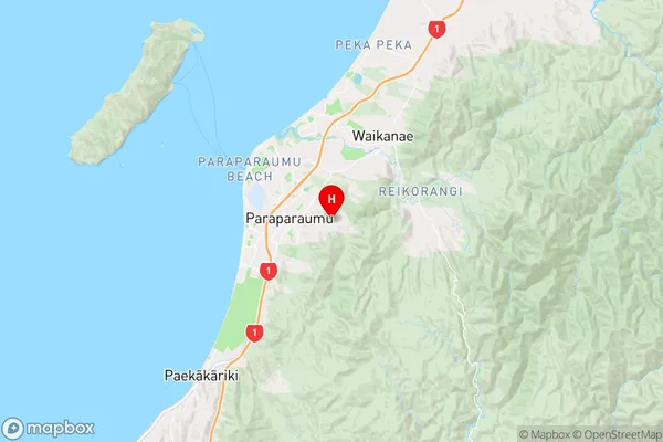 Nikau Valley,Wellington Region Map