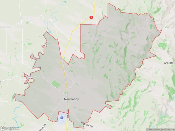 Normanby, Taranaki Polygon Area Map