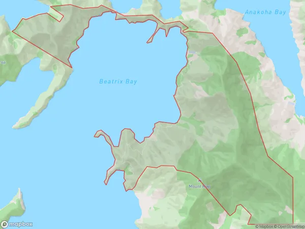 Beatrix Bay, Marlborough Polygon Area Map