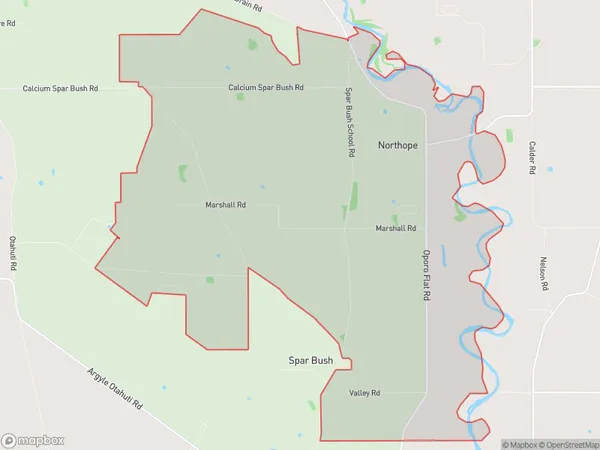 Northope, Southland Polygon Area Map