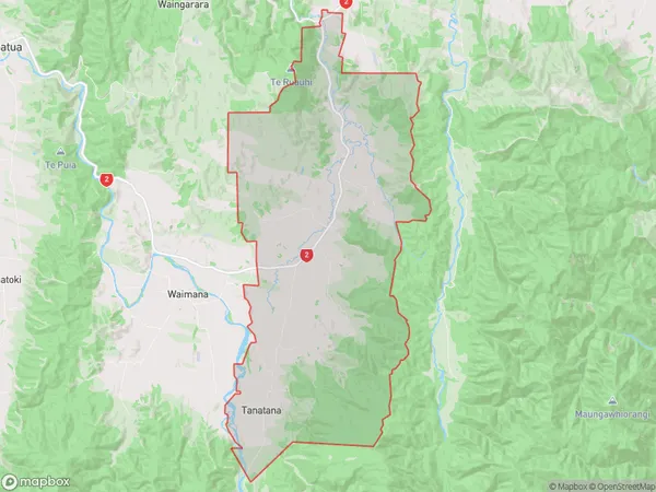 Nukuhou, Bay of Plenty Polygon Area Map