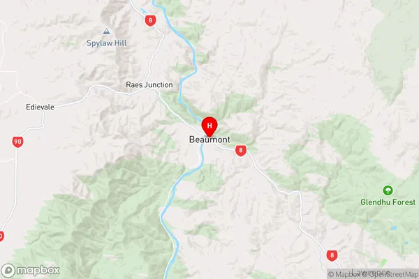 Beaumont,Otago Region Map