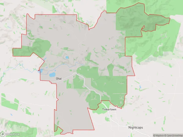 Ohai, Southland Polygon Area Map