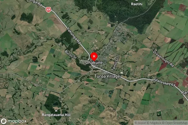 Ohakune,Manawatu-Wanganui Satellite Map