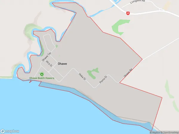 Ohawe, Taranaki Polygon Area Map