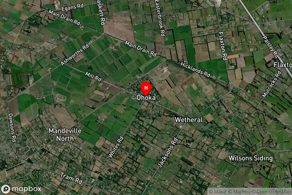 Ohoka,Canterbury Satellite Map