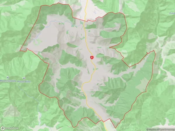 Okaramio, Marlborough Polygon Area Map