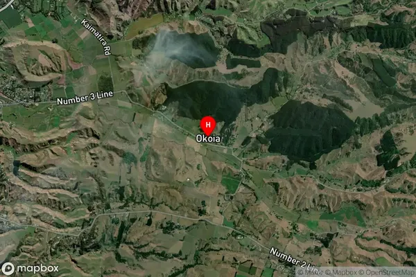 Okoia,Manawatu-Wanganui Satellite Map