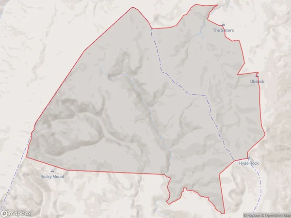 Old Man Range, Southland Polygon Area Map