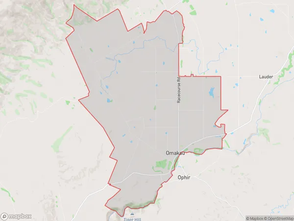 Omakau, Otago Polygon Area Map