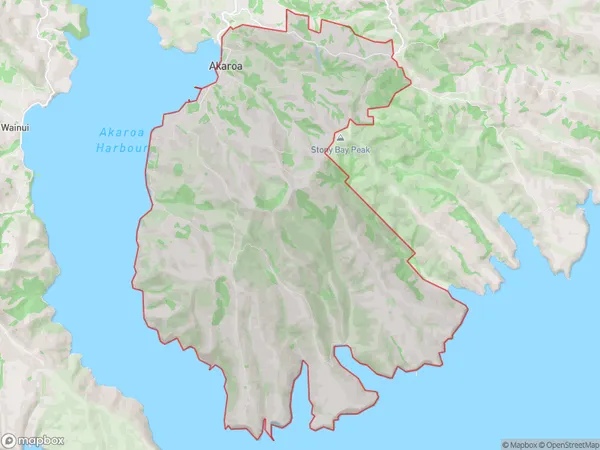 ZipCode 7542 Map for Akaroa