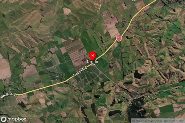 Omihi,Canterbury Satellite Map