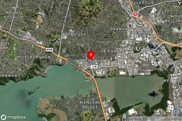 Onehunga,Auckland Satellite Map