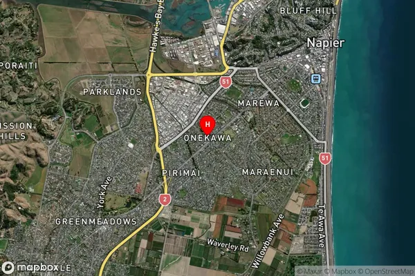 Onekawa,Hawke's Bay Satellite Map