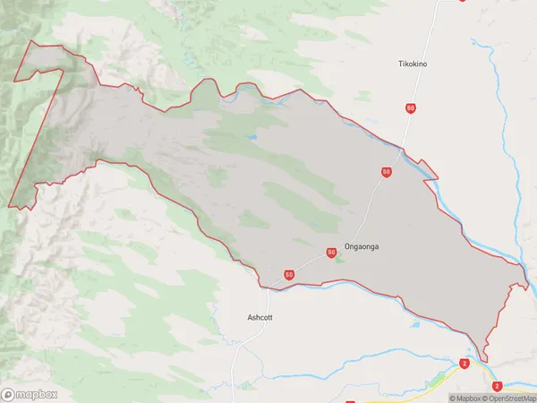 Ongaonga, Hawke's Bay Polygon Area Map