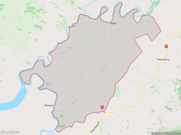 Opiki, Manawatu-Wanganui Polygon Area Map