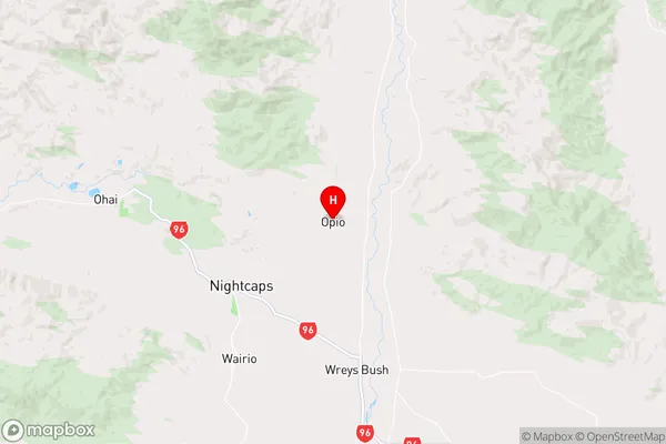 Opio,Southland Region Map