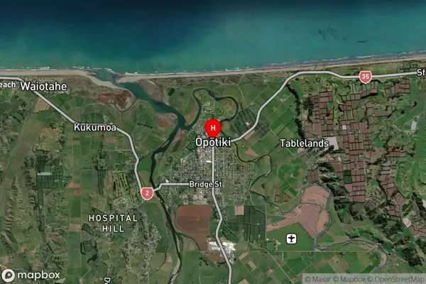 Opotiki,Bay of Plenty Satellite Map