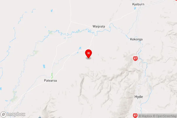 Orangapai,Otago Region Map