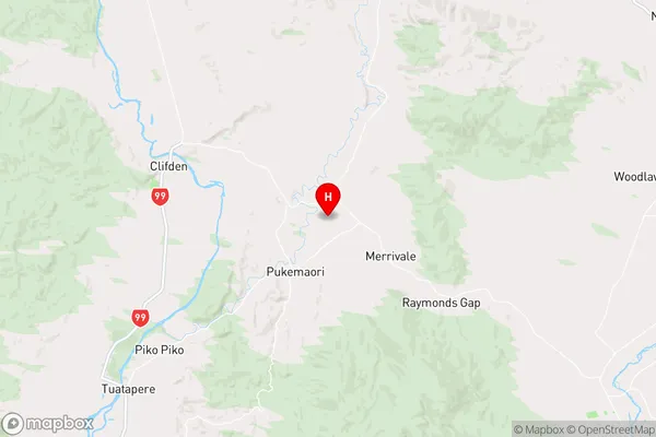 Orawia,Southland Region Map