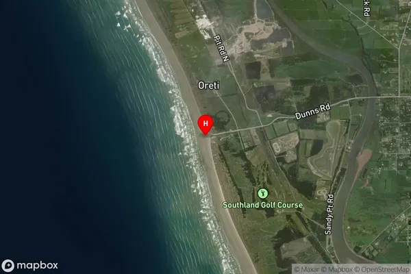 Oreti Beach,Southland Satellite Map