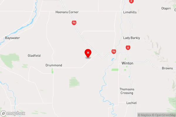 Oreti Plains,Southland Region Map