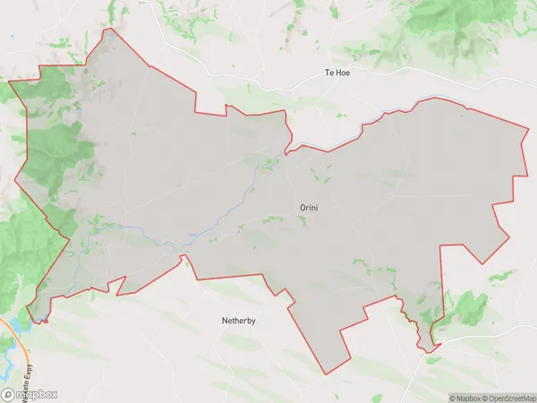 Orini, Waikato Polygon Area Map