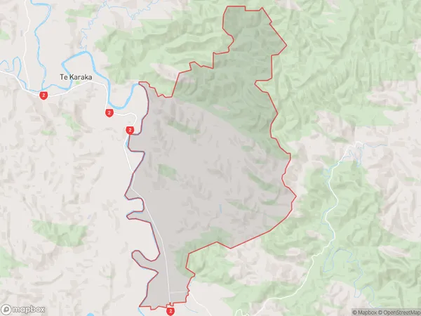 Ormond, Gisborne Polygon Area Map