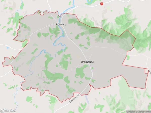 Oromahoe, Northland Polygon Area Map