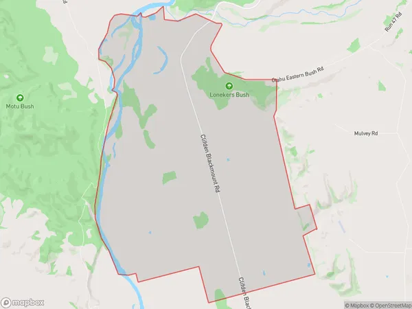 Otahu Flat, Southland Polygon Area Map