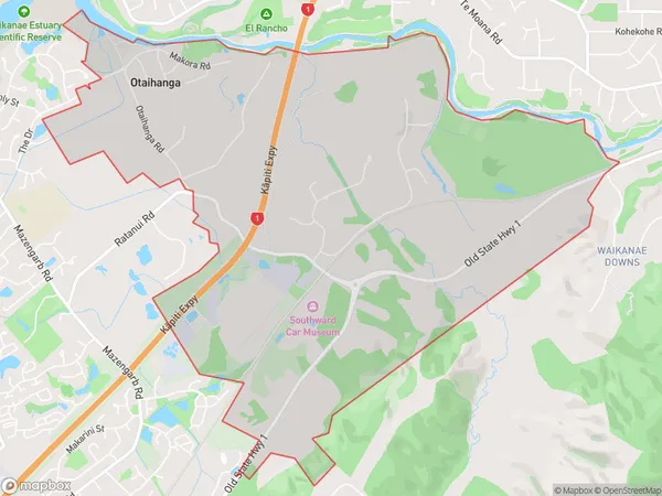 Otaihanga, Wellington Polygon Area Map