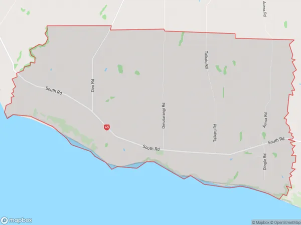 Otakeho, Taranaki Polygon Area Map