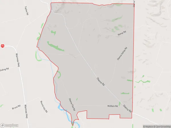 Otama, Southland Polygon Area Map