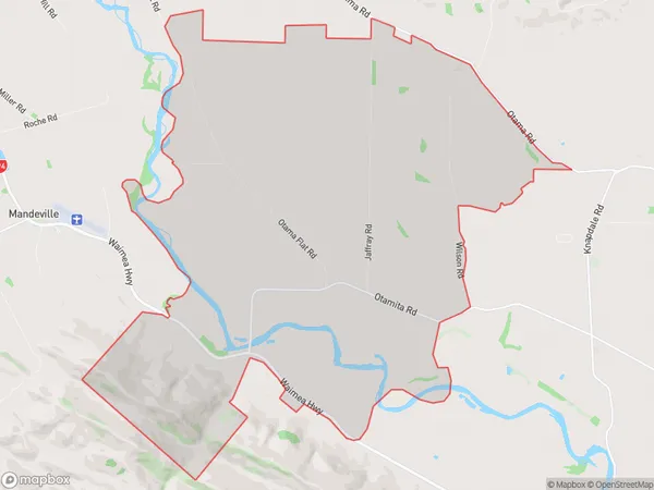 Otamita, Southland Polygon Area Map