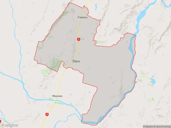 Otane, Hawke's Bay Polygon Area Map