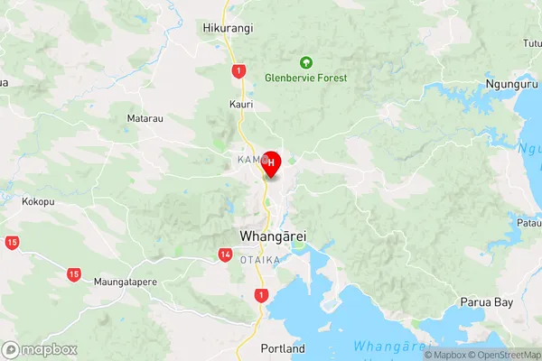 Otangarei,Northland Region Map