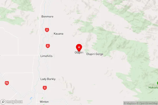 Otapiri,Southland Region Map