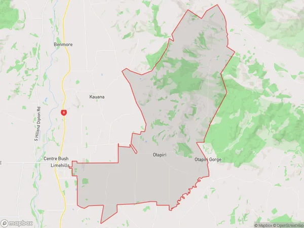 Otapiri, Southland Polygon Area Map