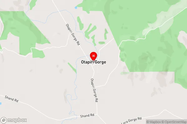 Otapiri Gorge,Southland Area Map