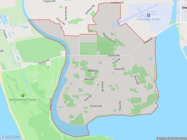 Otatara, Southland Polygon Area Map