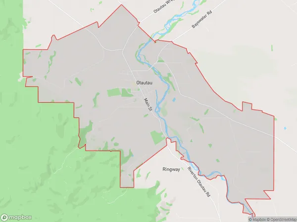 Otautau, Southland Polygon Area Map